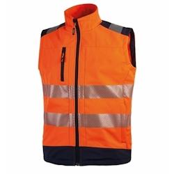 U-Power - Gilet Softshell Stretch orange haute visibilité DANNY Orange Taille 4XL - XXXXL orange 8033546410097_0