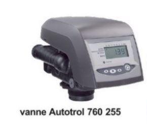Vanne hydraulique pour adoucisseur d'eau domestique - Autotrol 760 255 - Résines alimentaires, bouteille composite 4L à 3000L_0