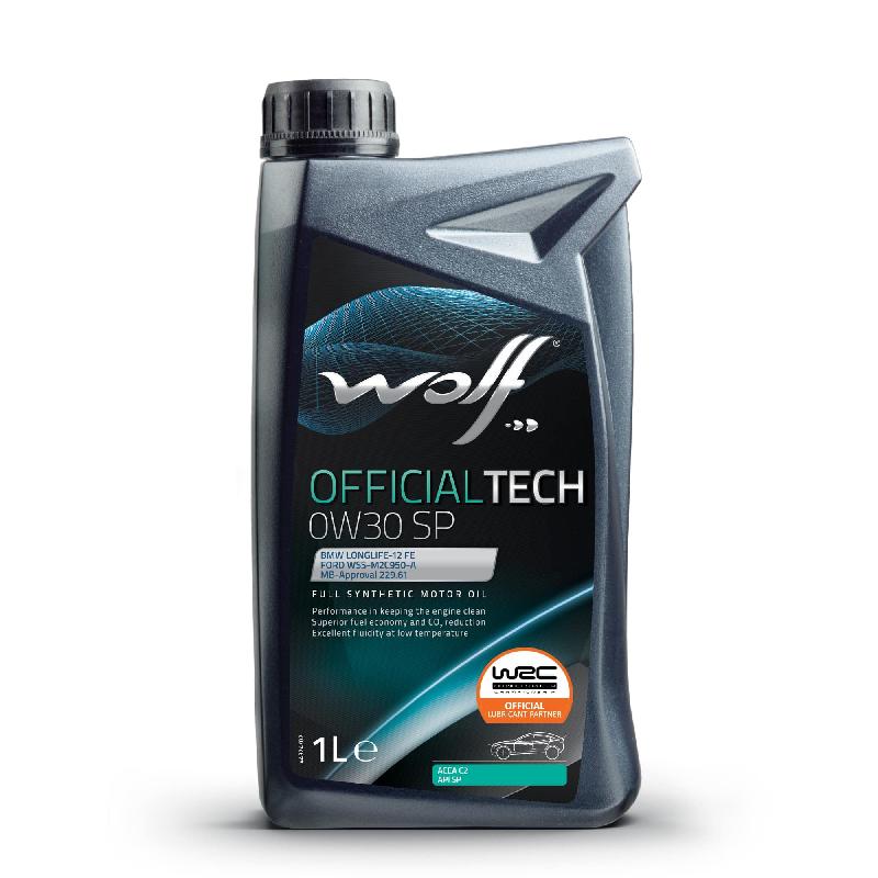 WOLF - Bidon 1 litre d'huile moteur 0W30 - OfficialTech 0W30 SP - Multigrade MS-BXFE SAE 0W30 - BMW Longlife-12 FE et Ford WSS-M2C950-A_0