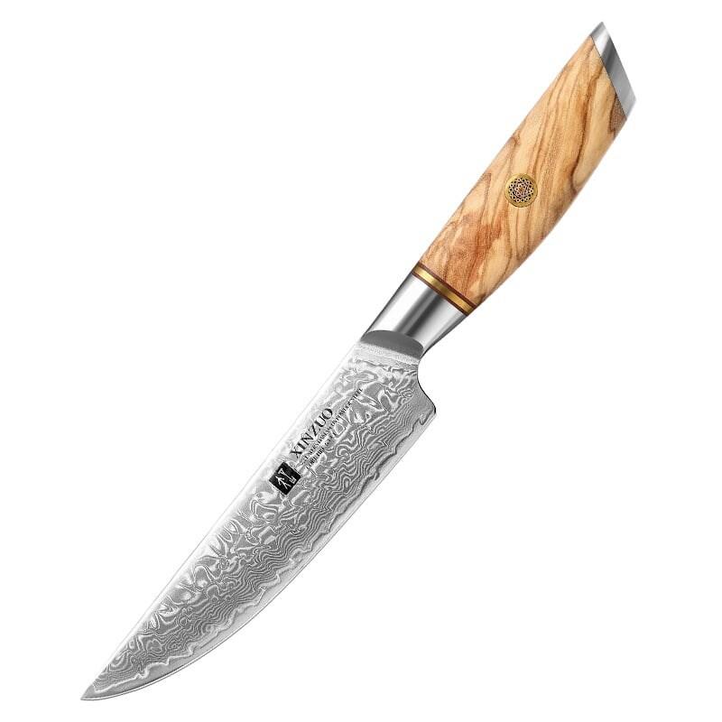 XinZuo - Couteau à steak Damas - Série B37 Lan - multicolore multi-matériau B37-NP_0