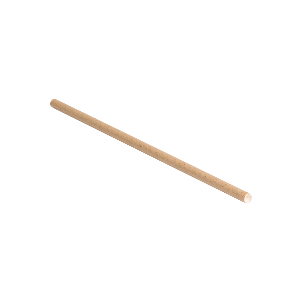 250 pailles en papier écru - 200×6 mm - Biodégradables et résistantes_0