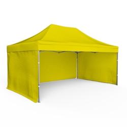 Assalit-Jean Tente pliante Barnum Aluminium 300x450cm - Jaune + 3 murs offerts - jaune SL3X450+3M02_0