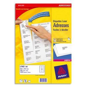 Avery boîte de 4000 étiquettes laser blanc 99,1x33,9 l7162-250_0
