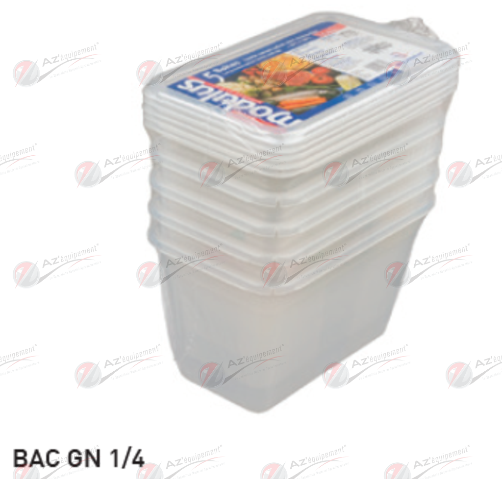 Boîtes rigides 1/4-A/C - 2,5L - matériau recyclable - transparentes avec couvercle hermétique_0