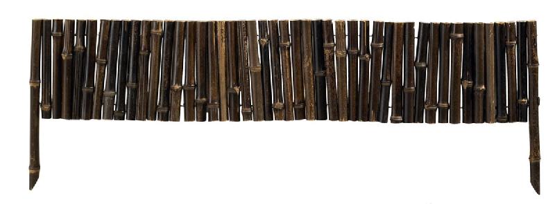 Bordure en bambou - Bamboo Border - 0,35 x 1 m - Marron - Clôture en bois_0