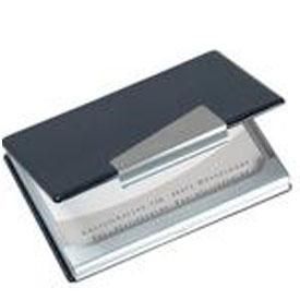 ETUI POUR CARTES DE VISITE ALUMINIUM/CUIR SIGEL -