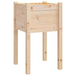Helloshop26 - Jardinière bac lit surélevé plantes fleurs terrasse jardin d'extérieur 40 x 40 x 70 cm bois de pin massif marron 02_0038548 - 300021_0