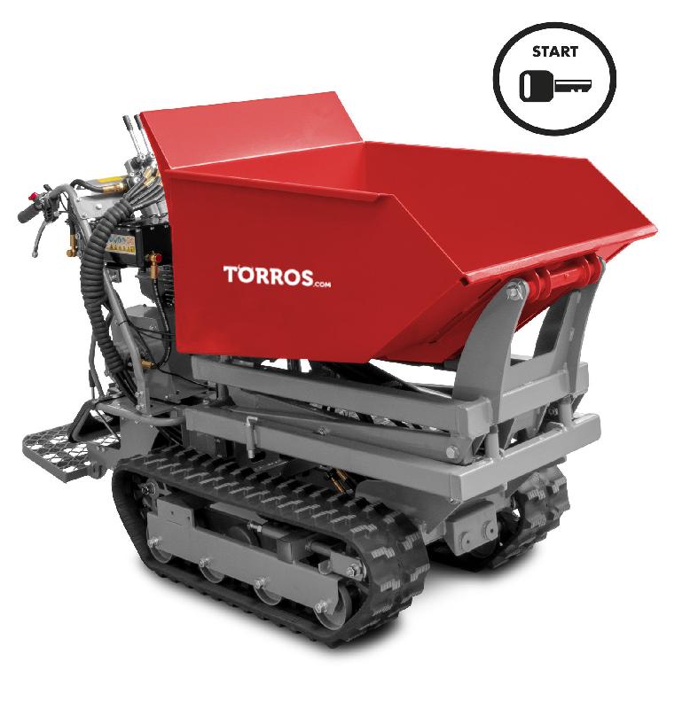 Minidumper à chenilles élévateur ciseaux benne basculante 500KG 10CH 8 vitesses à démarrage électrique Torros MRS500H6E_0