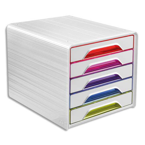 MODULE DE CLASSEMENT CEP SMOOVE - 5 ETAGES - 24 X 32 CM - L36 X H27,1 X P28,8 CM - MULTICOLORE