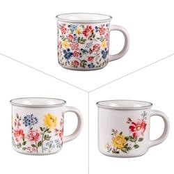 Mug 35 cl Elizabeth x3 -  Décoré Rond Porcelaine Table Passion 13x9.8 cm - multicolore porcelaine 3106232312885_0