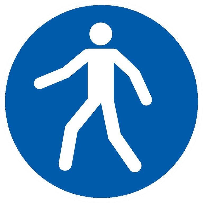 Panneau de signalisation routière - Utiliser le passage - Norme ISO 3864-1 - Réf. TAL622525 - Marque TALIAPLAST_0
