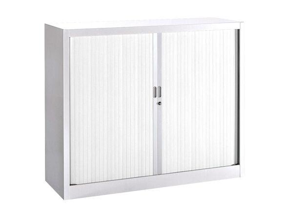 Armoire basse à rideaux Économique monobloc - L120 H198 cm - fabriquée en France - Vinco Monoclass_0