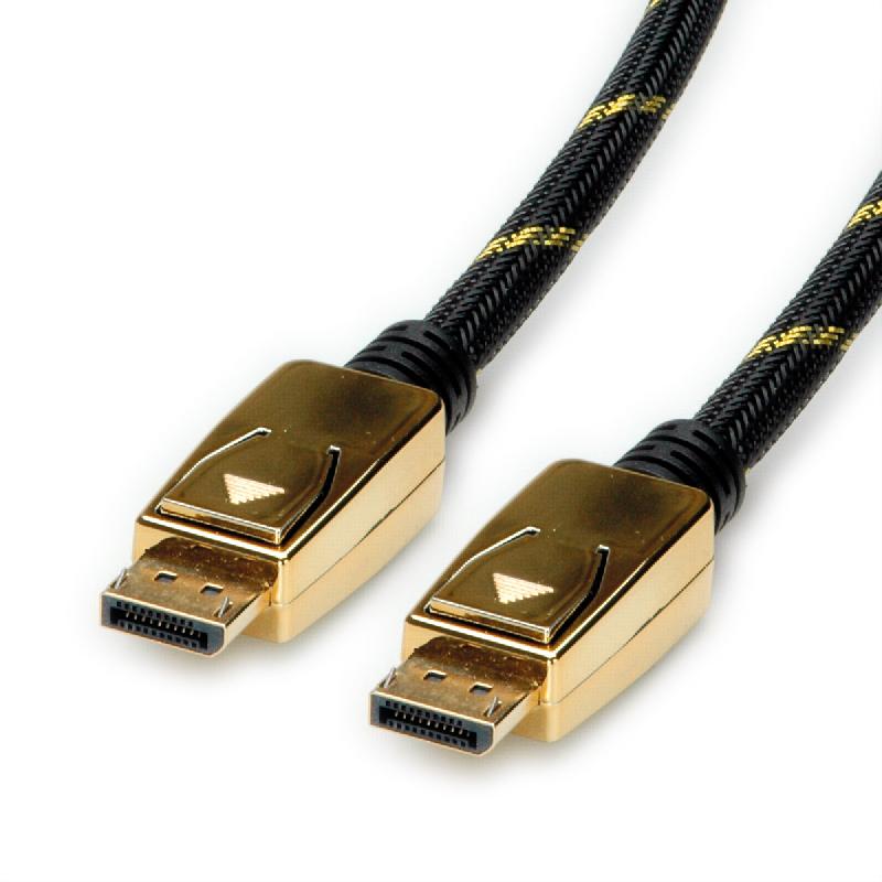 Roline GOLD - Câble DisplayPort DP M/M 10 m, qualité premium, résolution 4K jusqu'à 4096x2560 @60Hz_0