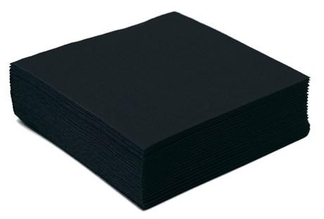 SERVIETTE JETABLE DOUBLE POINT NOIR 25 X 25 CM (VENDU PAR 50)