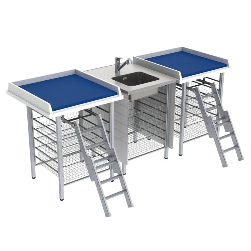 Table à langer pour handicapé - Granberg KID 327 - Combinaison 2 - 327-082-0 - avec lavabo et échelle téléscopique_0