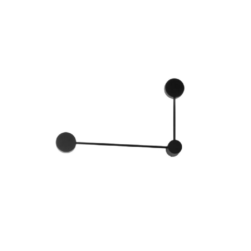 Applique Murale Eclipsia Noire - 325 X 520 X 64 Mm 2Xgx53 - Applique Murale En Métal À Deux Bras - Bras Long À Gauche - Affralux - noir 8051191577439_0