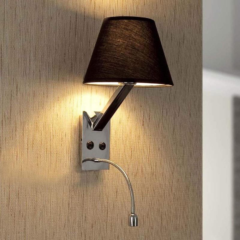 FARO BARCELONA APPLIQUE MURALE LED FLEXIBLE MOMA 2 NOIRE