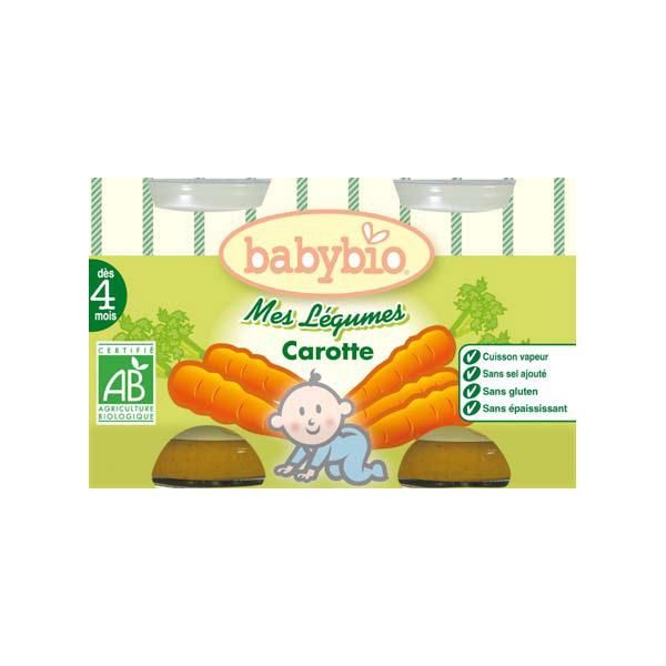 BABYBIO BABYBIO CAROTTE DÈS 4MOIS PETITS POTS SALÉS BÉBÉ