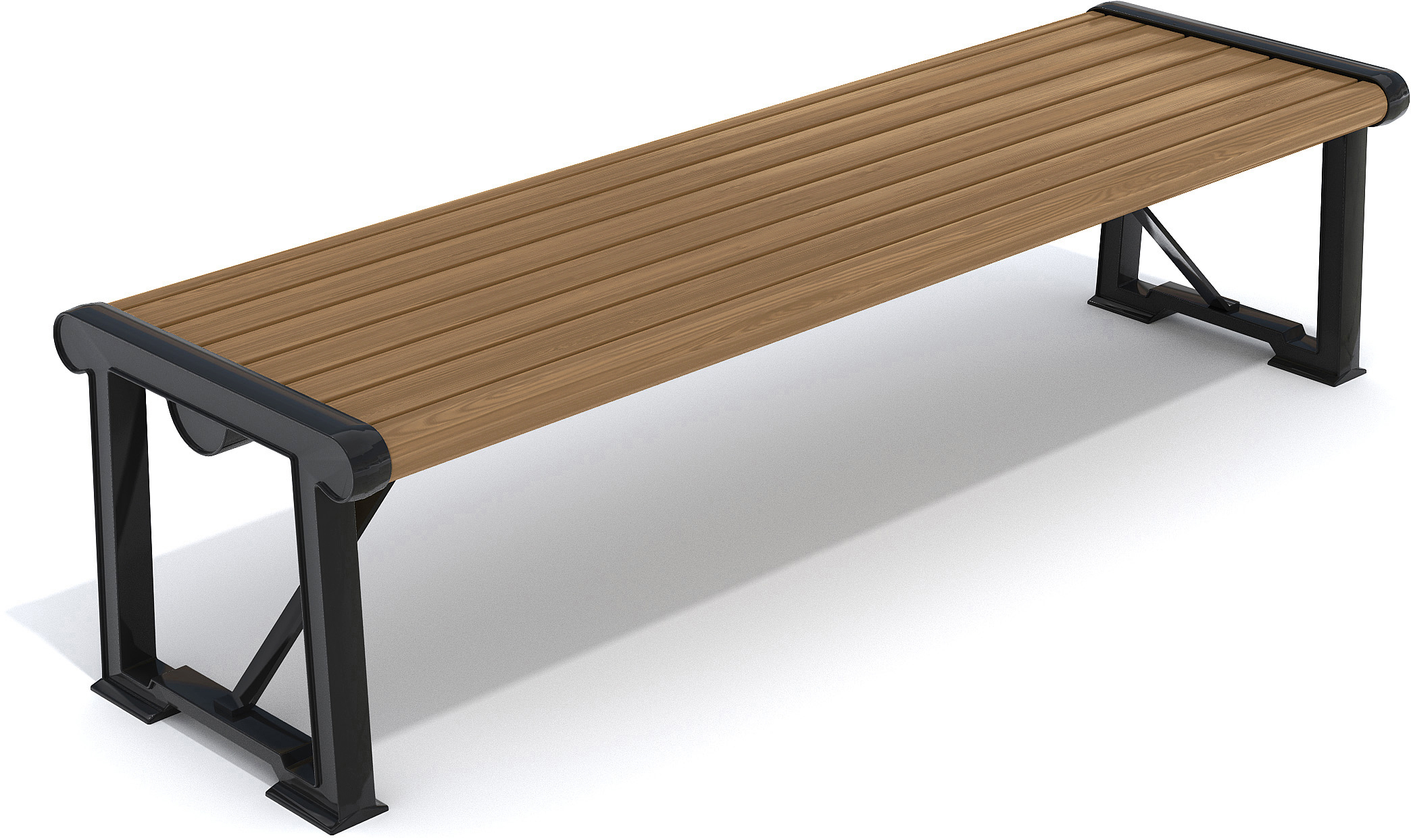 Banc public Gripsholm réf 8037162 - Brun/Noir - Free Standing - Hags_0