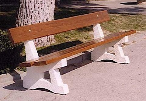 Banc public urbain en béton armé et lames de bois - 1600mm ou 2000mm - Poids 87kg ou 95kg_0