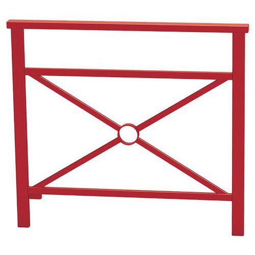 BARRIÈRE VENISE 1 M STRUCTURE SIMPLE CROIX - ZINC ROUGE 3004 - PROCITY