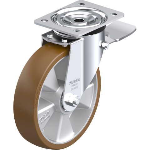 BLICKLE - ROULETTE PIVOTANTE À FREIN Ø 200MM BANDAGE POLYURÉTHANE PU 400KG - L-ALB 200K-ST