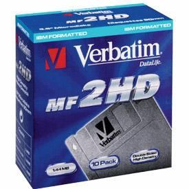 VERBATIM - BOITE DE 10 DISQUETTES 3.5 HD 1.44 MO 87410