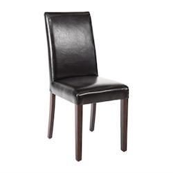 Chaises en Simili Cuir Noires - Lot de 2 - Bolero - noir plastique GAS-GF954_0