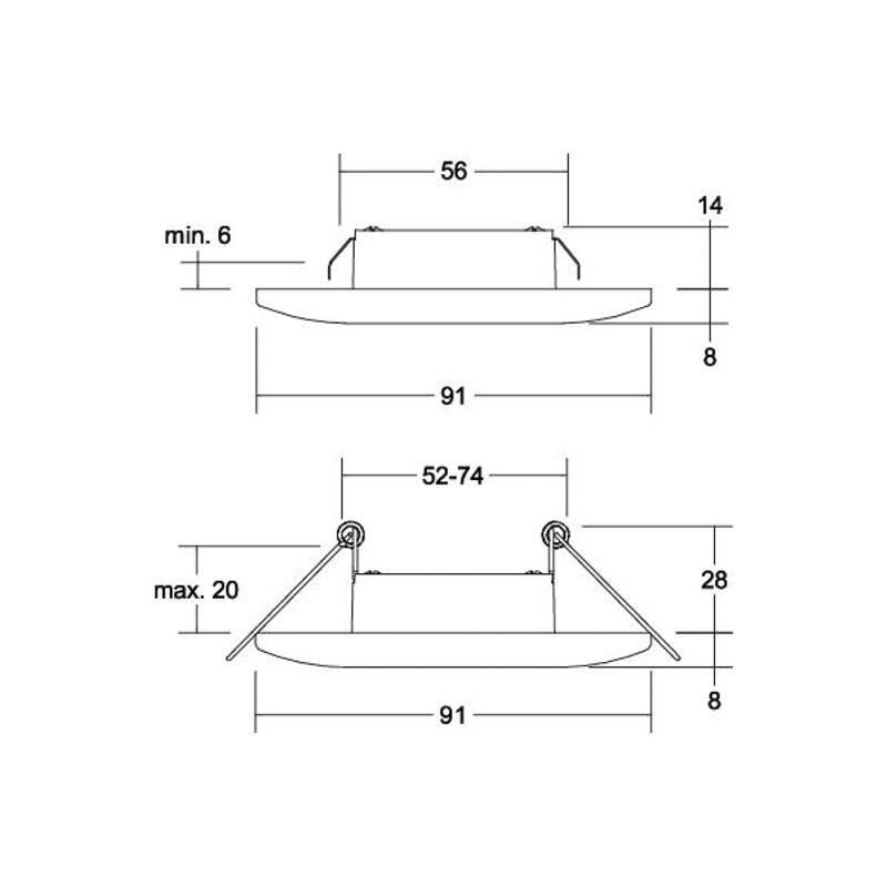 BRUMBERG ADAPT DOWNLIGHT ENCASTRÉ LED, CHROMÉ MAT