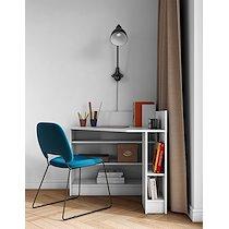 BUREAU D'ANGLE WALL DÉCOR BLANC