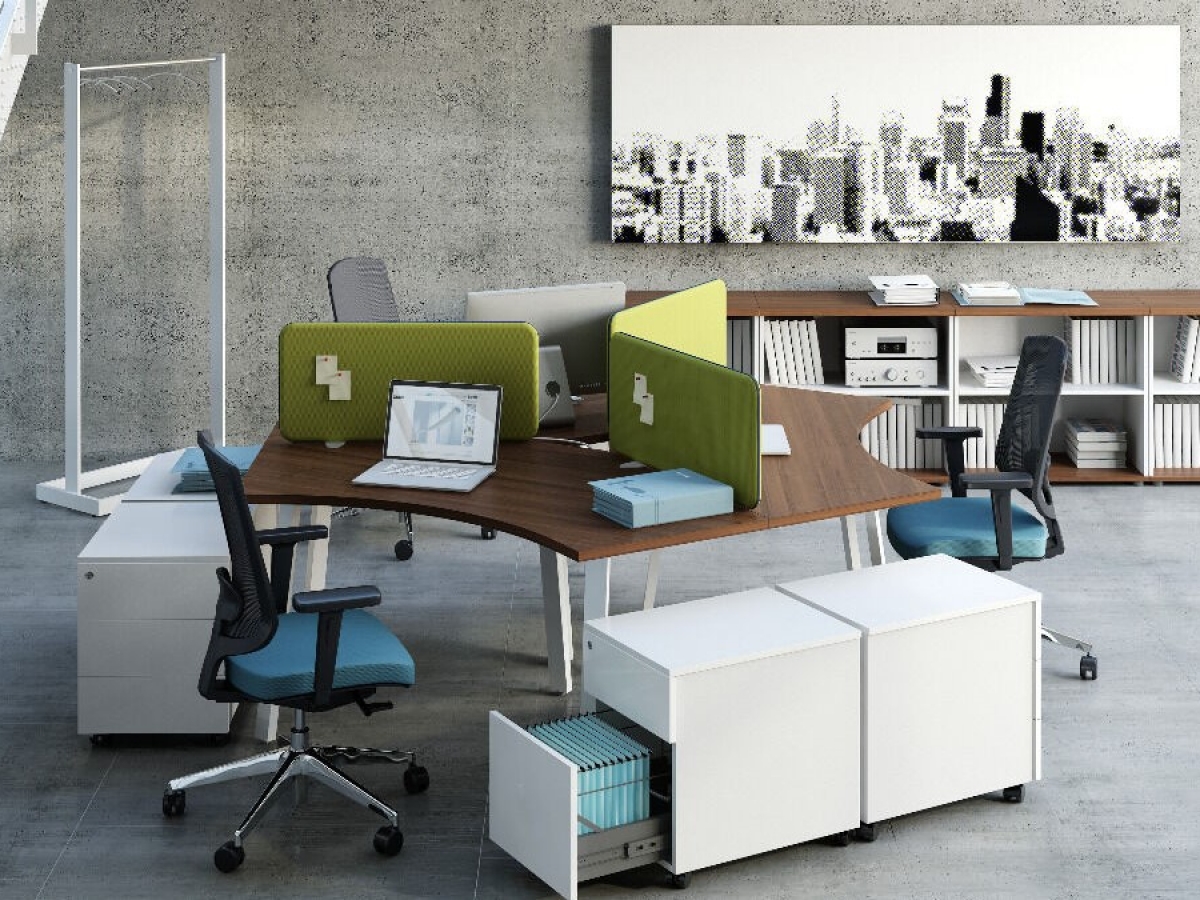 Bureau open space disponible dans un large choix de finitions - OGI A_0