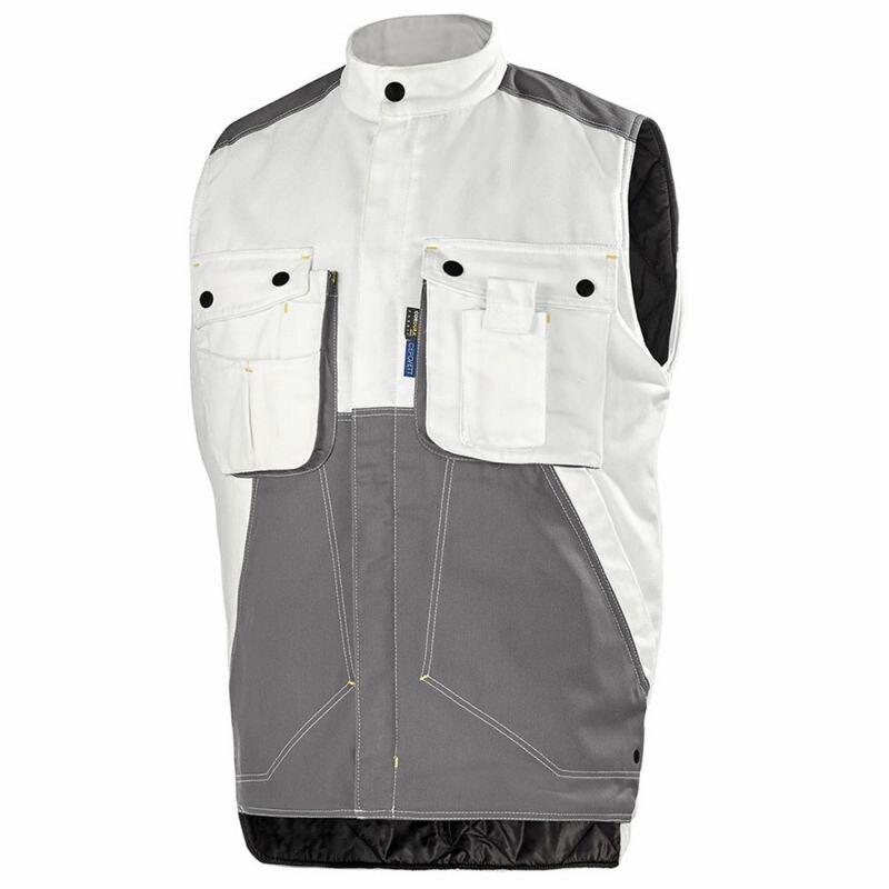 Cepovett - Gilet de travail pour peintre avec intérieur matelassé CRAFT PAINT Blanc / Gris Taille XL - XL blanc 3184378531032_0
