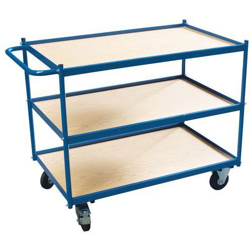 CHARIOT 3 PLATEAUX BOIS 1000X600 MM- FORCE 250 KG - FIMM