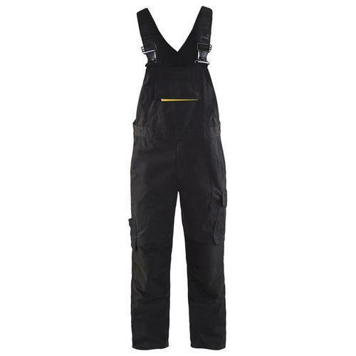 COTTE À BRETELLES STRETCH NOIR/JAUNE FLUORESCENT TAILLE 42L - BLAKLADER