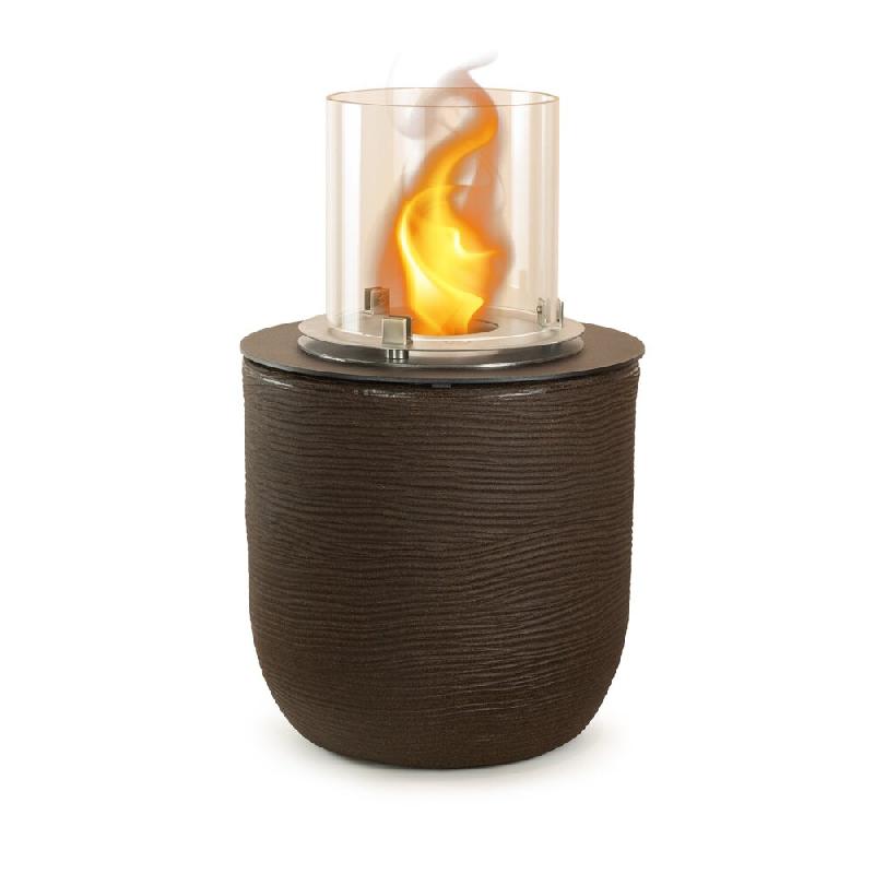 Divina Fire Cheminée au bioéthanol brasero de jardin au sol pour intérieur extérieur RAFFAELLO Terra Marrone d.35 x h55 - marron 8056157806226_0