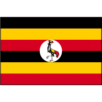 DRAPEAU OUGANDA : DIMENSIONS - 50 X 75 CM