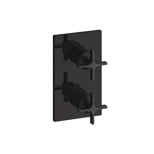 FACADE EXTERNE CROSS ROAD LAITON 3 SORTIES BLACKMAT ROBINETTERIE CROSS ROAD - CRISTINA ONDYNA XR75313