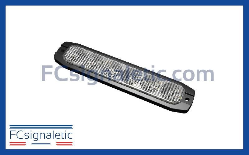 Feu de pénétration 6 LED blanc ultra fin FIN6 911 SIGNAL 022701BL_0