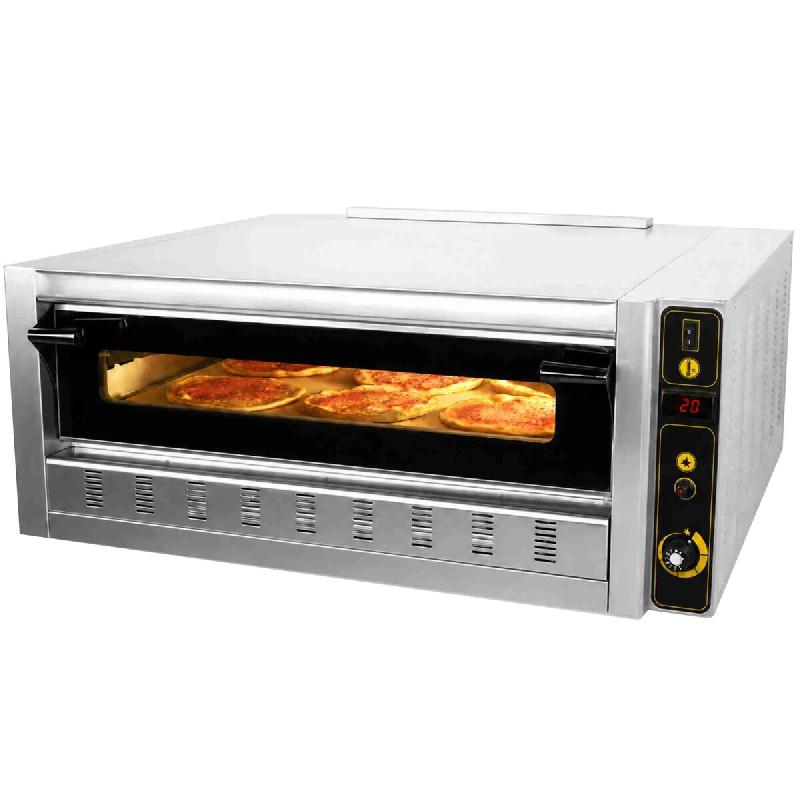 Four à pizza gaz professionnel pour 6 pizzas de 30 cm. Four à pizza avec pierre réfractaire pour restaurants, pizzerias et CHR. - inox FG6L_0