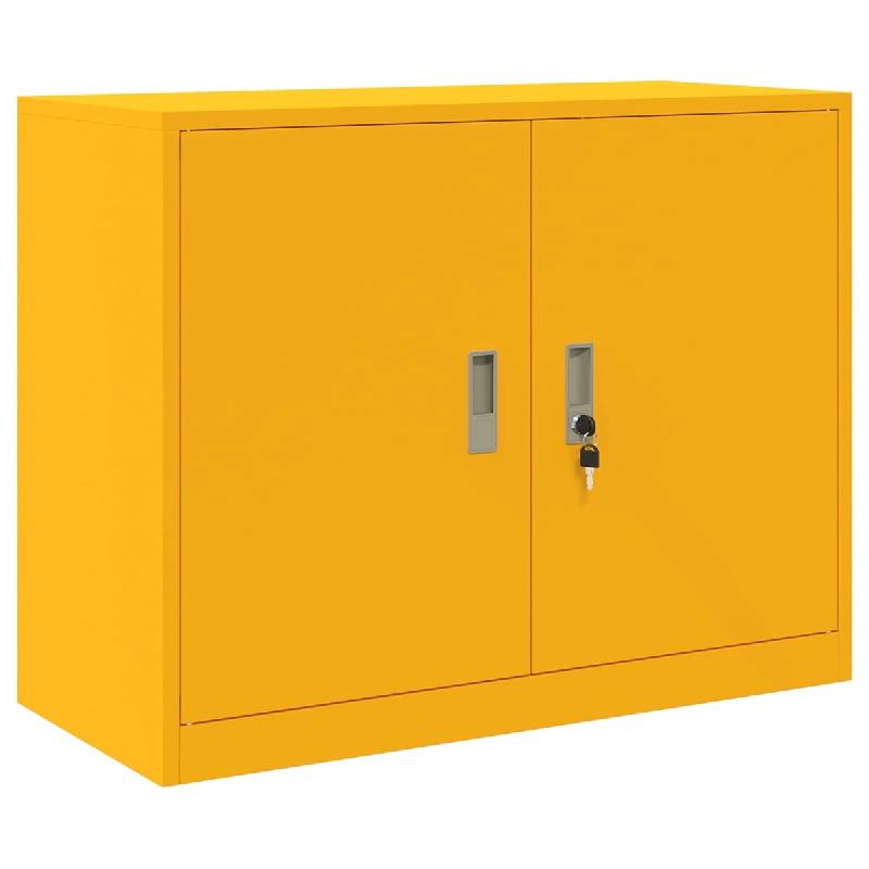 Helloshop26 - Armoire de rangement moderne pour bureau 90 x 40 x 70 cm avec portes verrouillables style industriel en acier laminé à 02_0054812 - ac_0