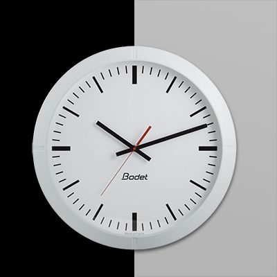 Horloge analogique intérieure - Profil 940, POE, NTP, boitier blanc, affichage HMS - BODET_0