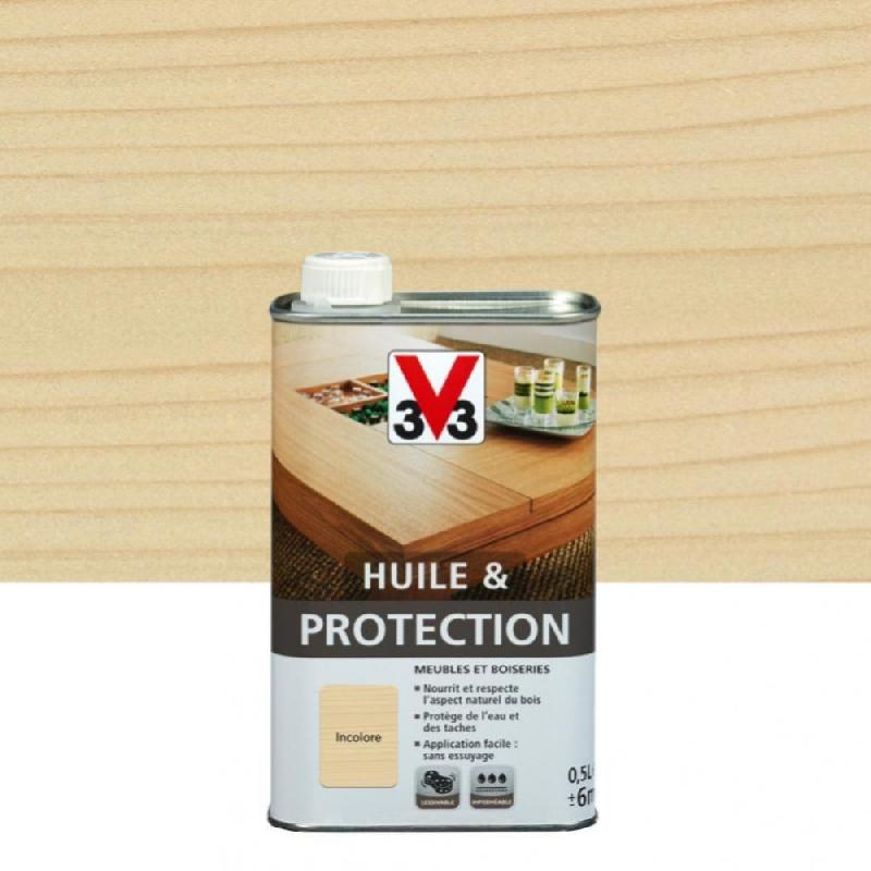 Huile et protection pour meuble et objet - V33 incolore mat 0.5 L_0