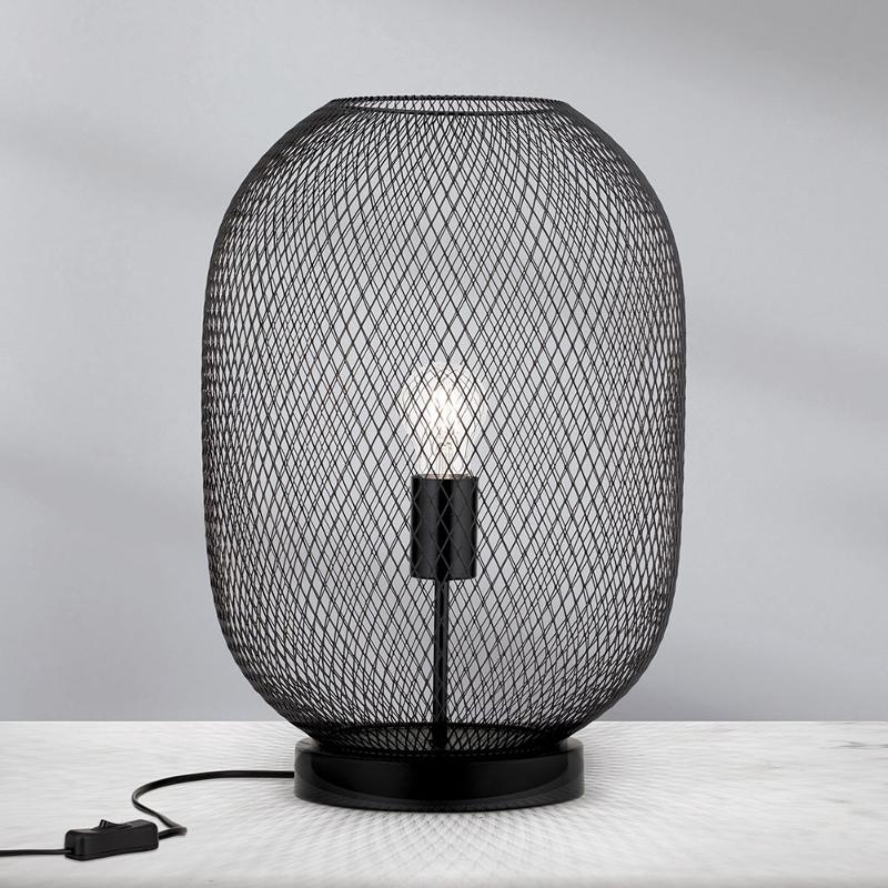 ORION LAMPE À POSER GEORGINA AVEC ABAT-JOUR CAGE