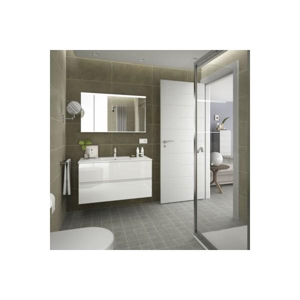 MEUBLE DE SALLE DE BAIN FUSSION LINE 1000 2 TIROIRS BLANC BRILLANT 997 X 540 X 450 MM - SALGAR 23305