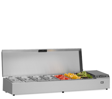 Meubles réfrigérés Thermowell - saladette autonome pour aliments - GN1/3 et GN1/6_0