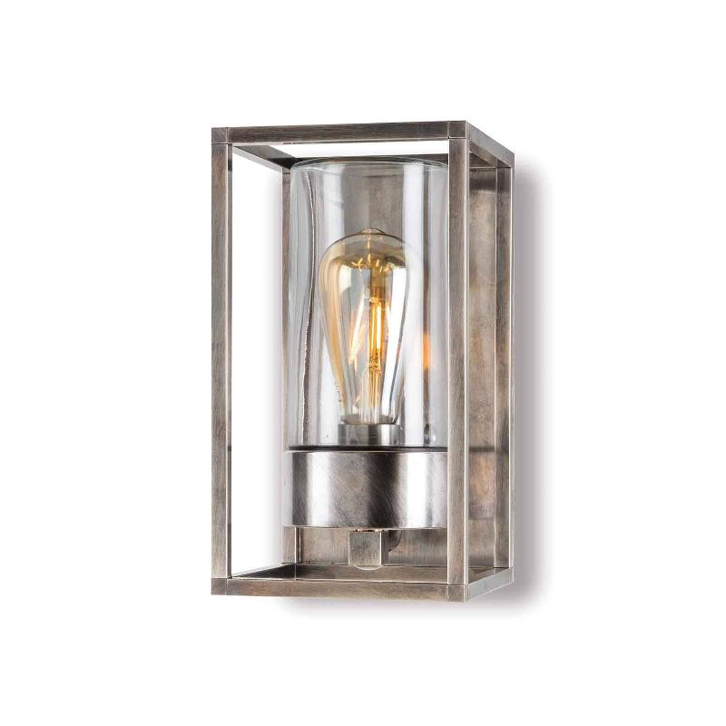 MORETTI LUCE APPLIQUE D\'EXTÉRIEUR CUBIC³ 3365, NICKEL ANTIQUE/CLAIR