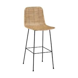 Now's Home - Lot De 2 Chaises De Bar En Rotin Naturel 43x54x100cm Tara - 3256390235431_0