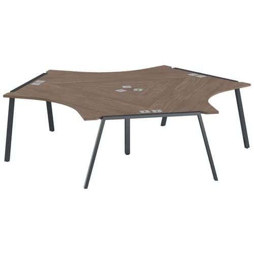 PACK 3 POSTES SYMÉTRIQUES 120 GARY PIED ANTHRACITE PLATEAU NOYER - MBA