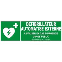 PANNEAU DÉFIBRILLATEUR AUTOMATISÉ EXTERNE