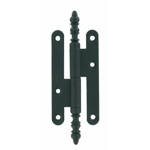 PAUMELLE À VASE RUSTIQUE - PORTE BOIS - FER NOIR - 140X55 MM - GAUCHE QUESDEVILLE